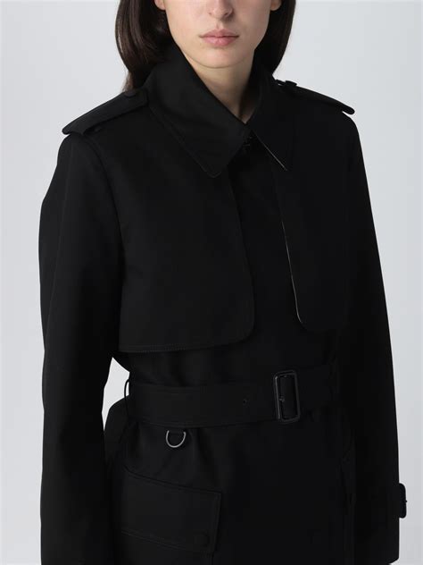 cappotto nero burberry donna|Cappotti Burberry in Velluto Nero taglia S International .